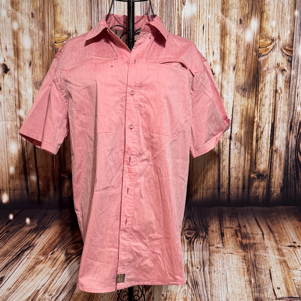 Reel Legends Women's Pink Button Down Shirt